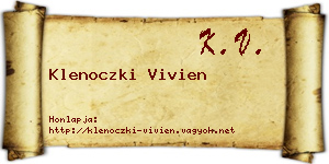 Klenoczki Vivien névjegykártya